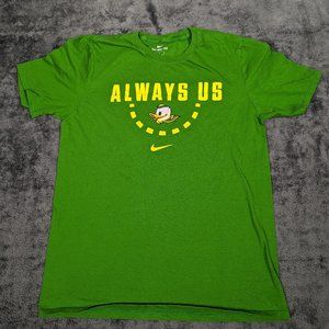 Oregon Ducks Shirt Women Medium Green Always Us Short Sleeve Athletic Nike Tee